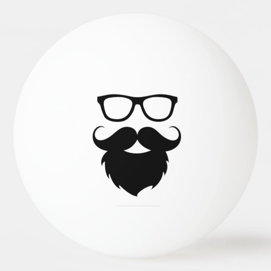 Voller Ground Funny Beard Man Tischtennisball (Vorderseite)