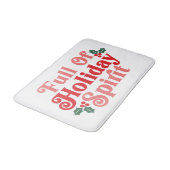 Voller Holiday Spirit - festliche Typografie Badematte (Schrägansicht)