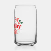 Voller Holiday Spirit - festliche Typografie Dosenglas (Links)