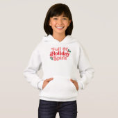 Voller Holiday Spirit - festliche Typografie Hoodie (Vorne ganz)