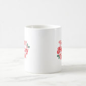 Voller Holiday Spirit - festliche Typografie Kaffeetasse (Mittel)
