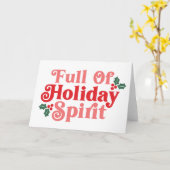 Voller Holiday Spirit - festliche Typografie Karte (Gelbe Blume)