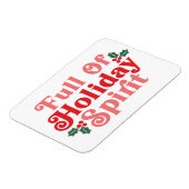 Voller Holiday Spirit - festliche Typografie Magnet (Linke Seite)