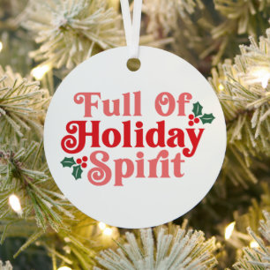 Voller Holiday Spirit - festliche Typografie Ornament Aus Metall