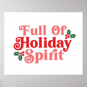 Voller Holiday Spirit - festliche Typografie Poster