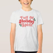Voller Holiday Spirit - festliche Typografie Tri-Blend Shirt (Vorderseite)