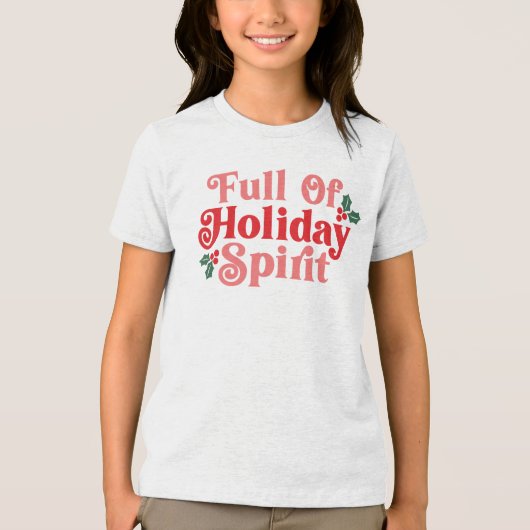Voller Holiday Spirit - festliche Typografie Tri-Blend Shirt (Vorderseite)