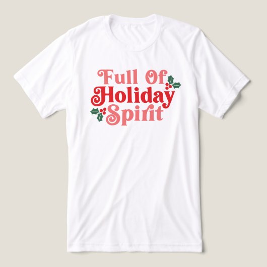 Voller Holiday Spirit - festliche Typografie Tri-Blend Shirt (Design Vorderseite)