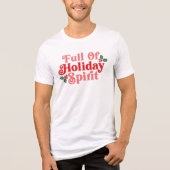 Voller Holiday Spirit - festliche Typografie Tri-Blend Shirt (Vorderseite)
