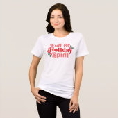 Voller Holiday Spirit - festliche Typografie Tri-Blend Shirt (Vorderseite voll)