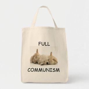 Voller Kommunismus-Welpe und Häschen-Tasche Tragetasche