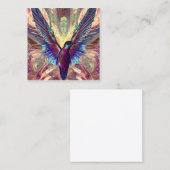 Voller Körper Mitte Jahrhundert Adorable Hummingbi Quadratische Visitenkarte (Vorne/Hinten)