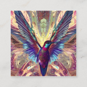 Voller Körper Mitte Jahrhundert Adorable Hummingbi Quadratische Visitenkarte