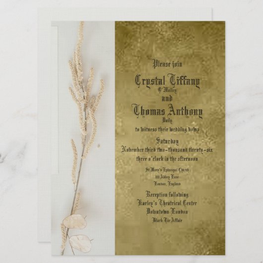 Voller Lebensflachaufenthalt Einladung (Vorne/Hinten)