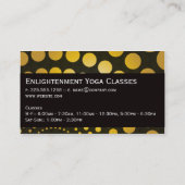 Voller Lotus (schwarz) Visitenkarte (Rückseite)