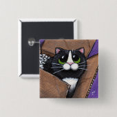 Voller O Katzen-Knopf des Kasten- Button (Vorne & Hinten)