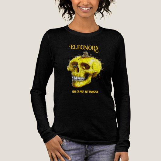 Voller Puls ohne Gedanken Gelber Kürbiskugel Tri-Blend Shirt (Vorderseite)