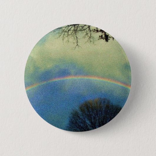 Voller Regenbogen im Seurat-Stil Button (Vorderseite)