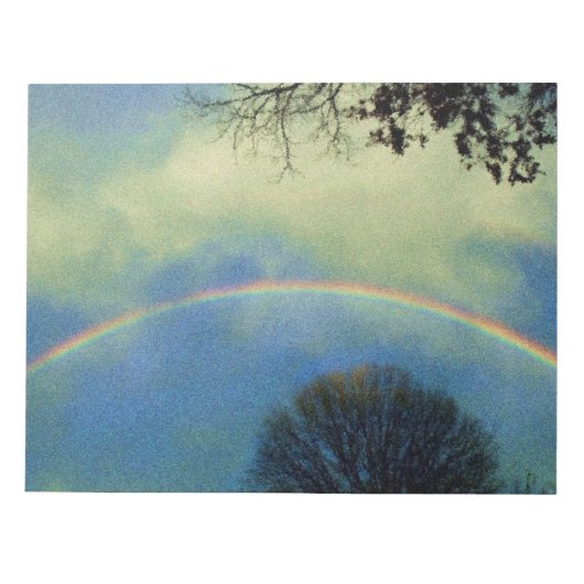 Voller Regenbogen im Seurat-Stil Notizblock (Vorderseite)