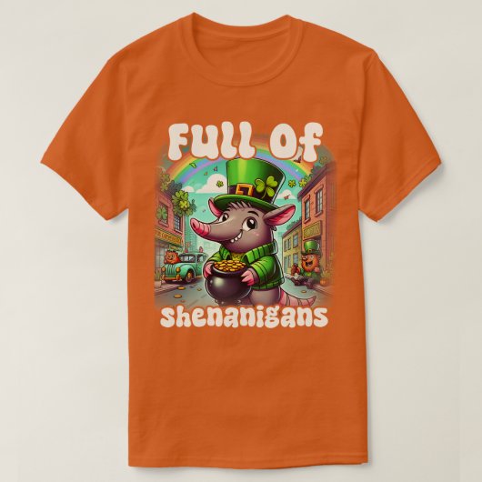 Voller Shenanigans Aardvark St Patricks Day T-Shirt (Design vorne)