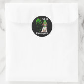 Voller Shenanigans Dog St Patricks Day Runder Aufkleber (Tasche)