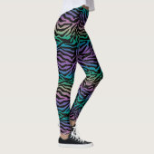 Voller Spektrum-Regenbogenzebra-Tierdruck-Leggings Leggings (Rechts)