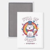 Voller Stolz | LGBTQ Cat Pride Magnet (Vorderseite/Rückseite)