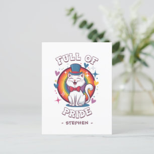 Voller Stolz   LGBTQ Cat Pride Postkarte
