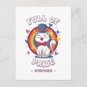 Voller Stolz | LGBTQ Cat Pride Postkarte (Vorderseite)