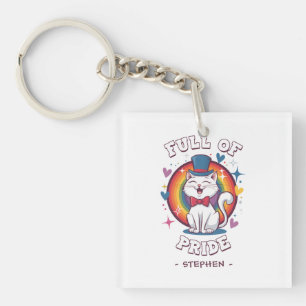 Voller Stolz   LGBTQ Cat Pride Schlüsselanhänger