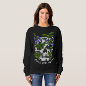 Voller Tod Schädel Botanisch Sweatshirt (Vorne ganz)
