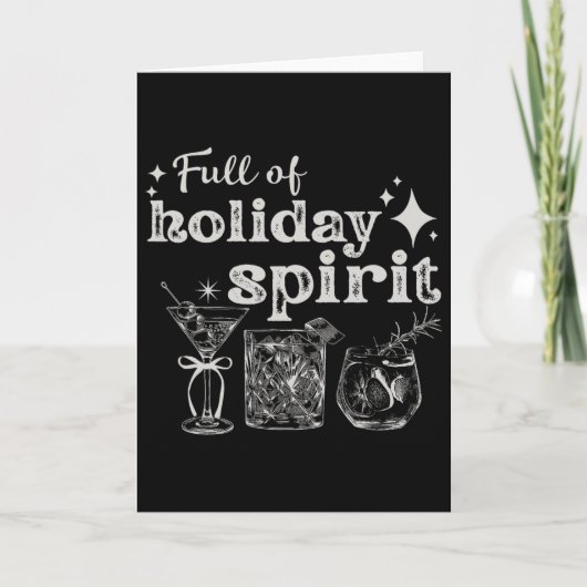 Voller Urlaubssgeist Wein Schwanz Weihnachtsfest P Karte (Vorderseite)
