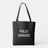 Voller Vaxxed schwarzer Sondertext minimalistisch  Tasche (Rückseite)