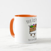 Voller Warenkorb/Wagenwagen/Winterverkauf. Geschen Tasse (Vorderseite Links)