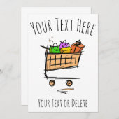 Voller Warenkorb/Wagenwagen/Winterverkauf. Werbeak Einladung (Vorne/Hinten)