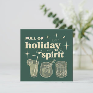 Voller Weihnachtsgeist Weihnachtsgeschenke Getränk Feiertagskarte