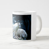 Voller Wolf-Mond Jumbo-Tasse (Vorderseite Rechts)