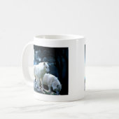 Voller Wolf-Mond Kaffeetasse (Vorderseite Links)
