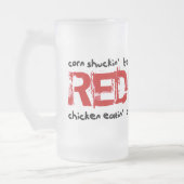 Vollerblühter Redneck Mattglas Bierglas (Links)