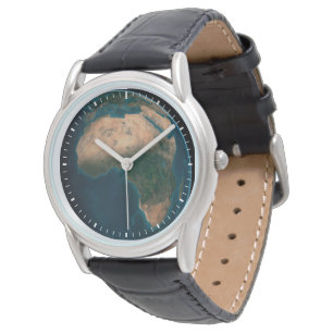 Vollerde aus dem Weltraum über dem afrikanischen K Armbanduhr