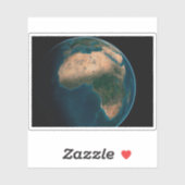 Vollerde aus dem Weltraum über dem afrikanischen K Aufkleber (Blatt)