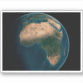 Vollerde aus dem Weltraum über dem afrikanischen K Aufkleber (Vorderseite)