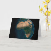 Vollerde aus dem Weltraum über dem afrikanischen K Karte (Gelbe Blume)