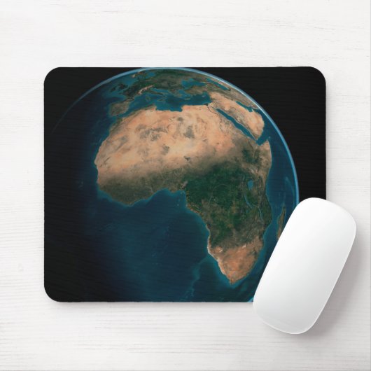 Vollerde aus dem Weltraum über dem afrikanischen K Mousepad (Mit Mouse)
