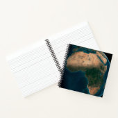 Vollerde aus dem Weltraum über dem afrikanischen K Notizblock (Innenseite)