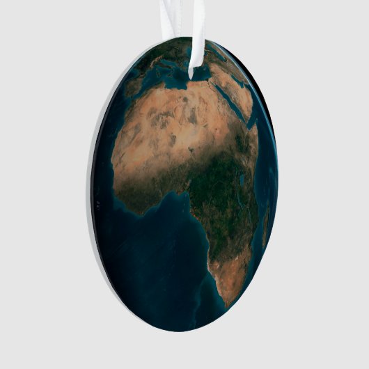 Vollerde aus dem Weltraum über dem afrikanischen K Ornament (Vorderseite)