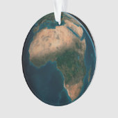 Vollerde aus dem Weltraum über dem afrikanischen K Ornament (Vorderseite)