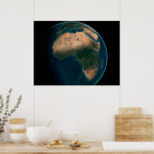 Vollerde aus dem Weltraum über dem afrikanischen K Poster (Küche)