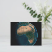 Vollerde aus dem Weltraum über dem afrikanischen K Postkarte (Stehend Vorderseite)