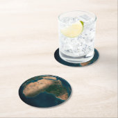 Vollerde aus dem Weltraum über dem afrikanischen K Runder Pappuntersetzer (Vor Ort)